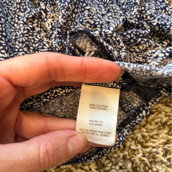 Free People Blue Floral Flowy Crop Top - Picture 4 of 5